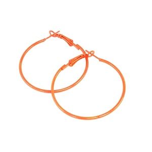 Orange hoop earrings 11/2 "